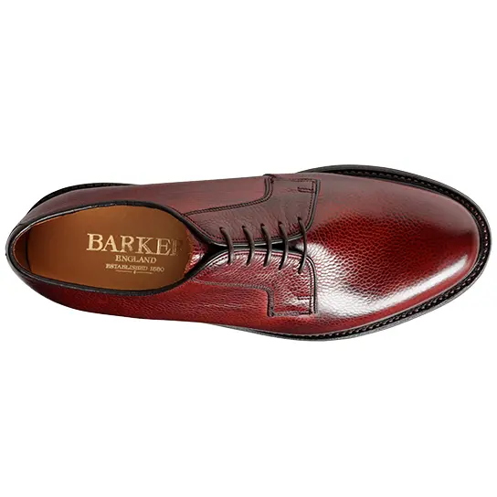 BARKER Nairn Shoes - Mens Country Derby Dainite Sole - Cherry Grain - Image 3