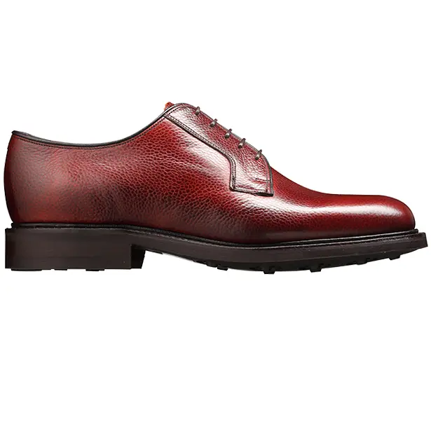 BARKER Nairn Shoes - Mens Country Derby Dainite Sole - Cherry Grain - Image 4