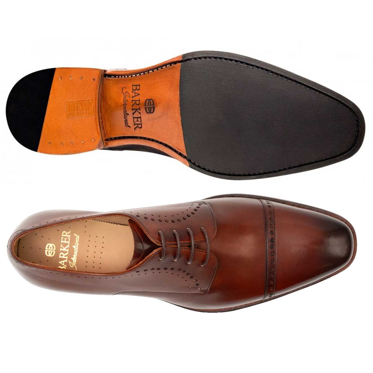 BARKER Noah Shoes - Mens - Brown Hand Patina - Image 2