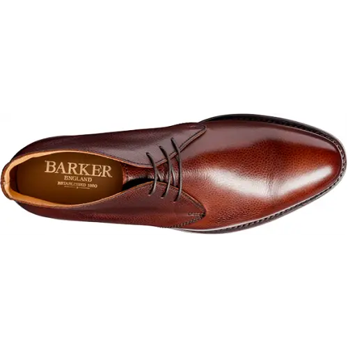 BARKER Orkney Boots - Mens Chukka Boots Dainite Sole - Cherry Grain - Image 4