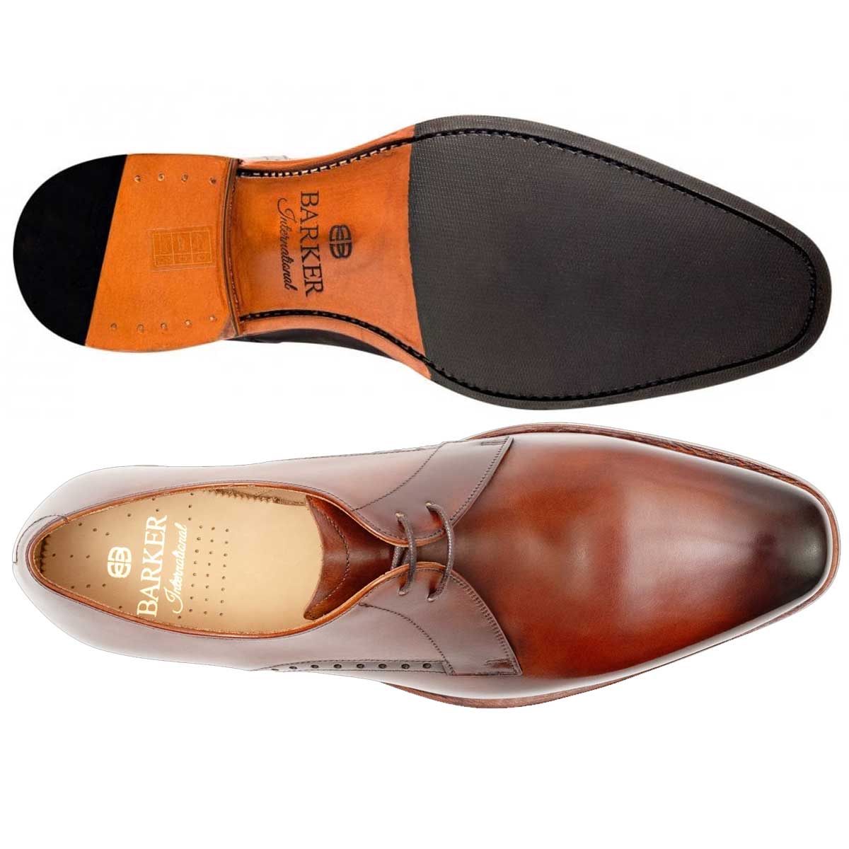 BARKER Oscar Shoes - Mens - Brown Hand Patina - Image 2