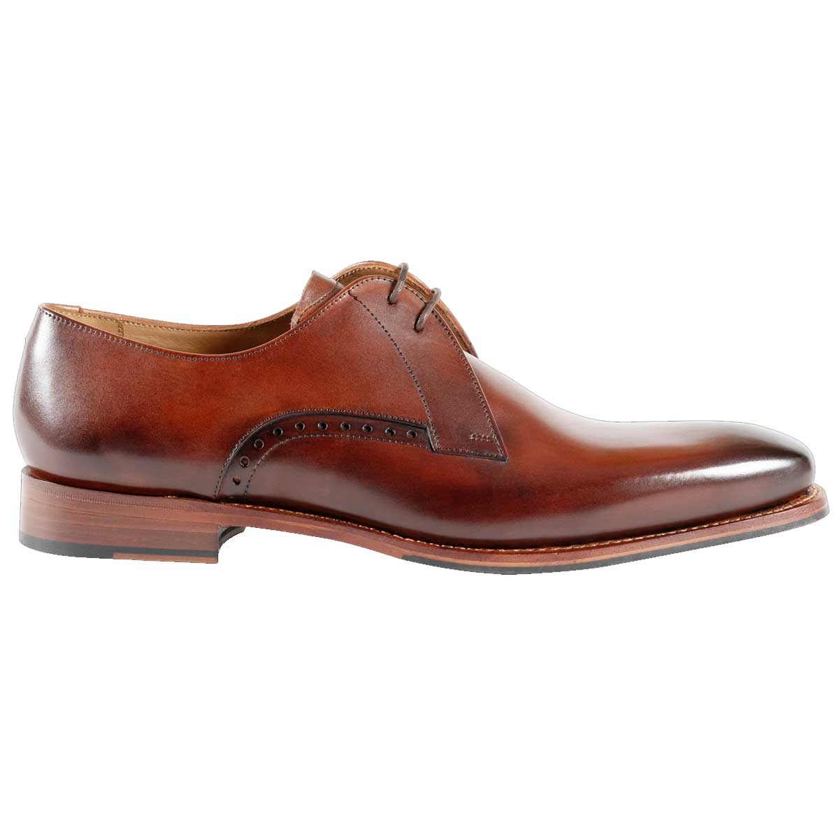 BARKER Oscar Shoes - Mens - Brown Hand Patina - Image 3