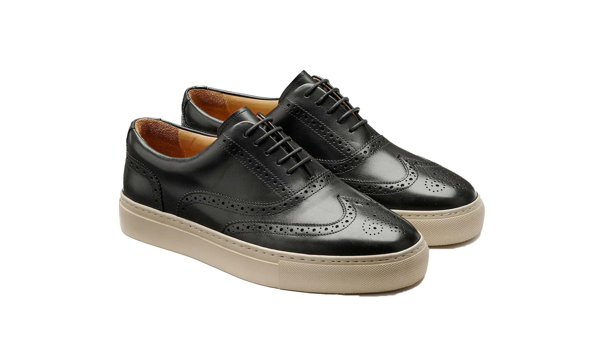 BARKER Owen Shoes - Men's Brogue Sneaker - Black Calf - Image 3