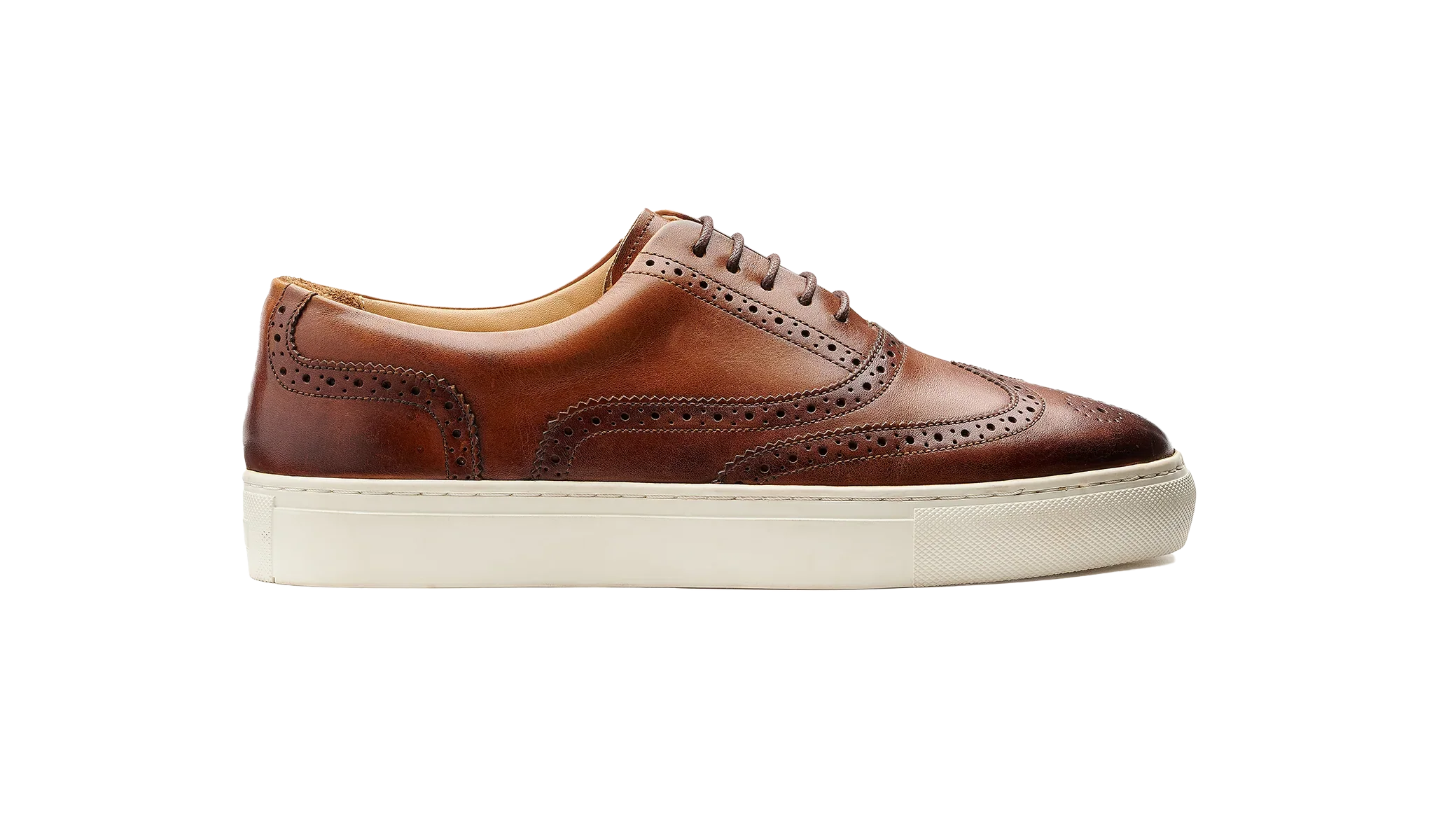 BARKER Owen Shoes - Men's Brogue Sneaker - Walnut Calf - Image 2