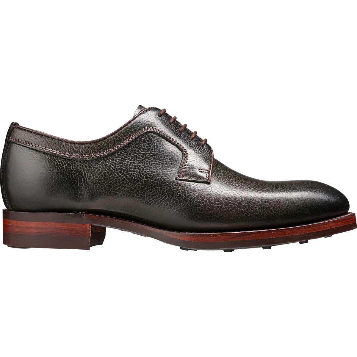 BARKER Skye Shoes - Mens Derby Dainite Sole - Olive Green Grain - Image 3