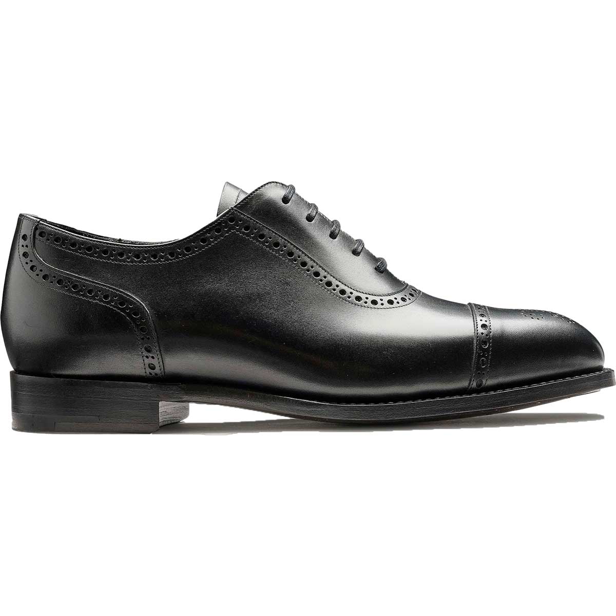 BARKER Warwick Shoes - Mens Oxford Brogues - Black Calf - Image 3
