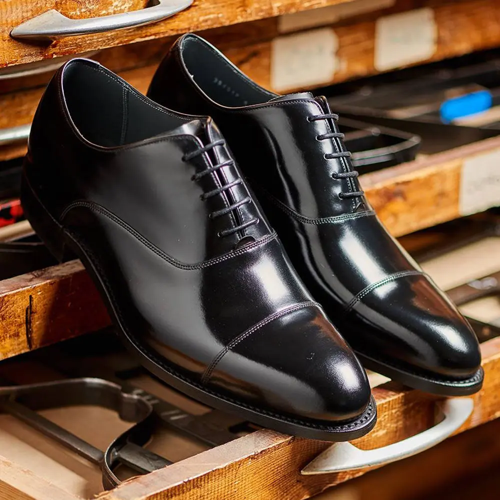 BARKER Winsford Shoes - Mens Oxford - Black Polish - Image 2