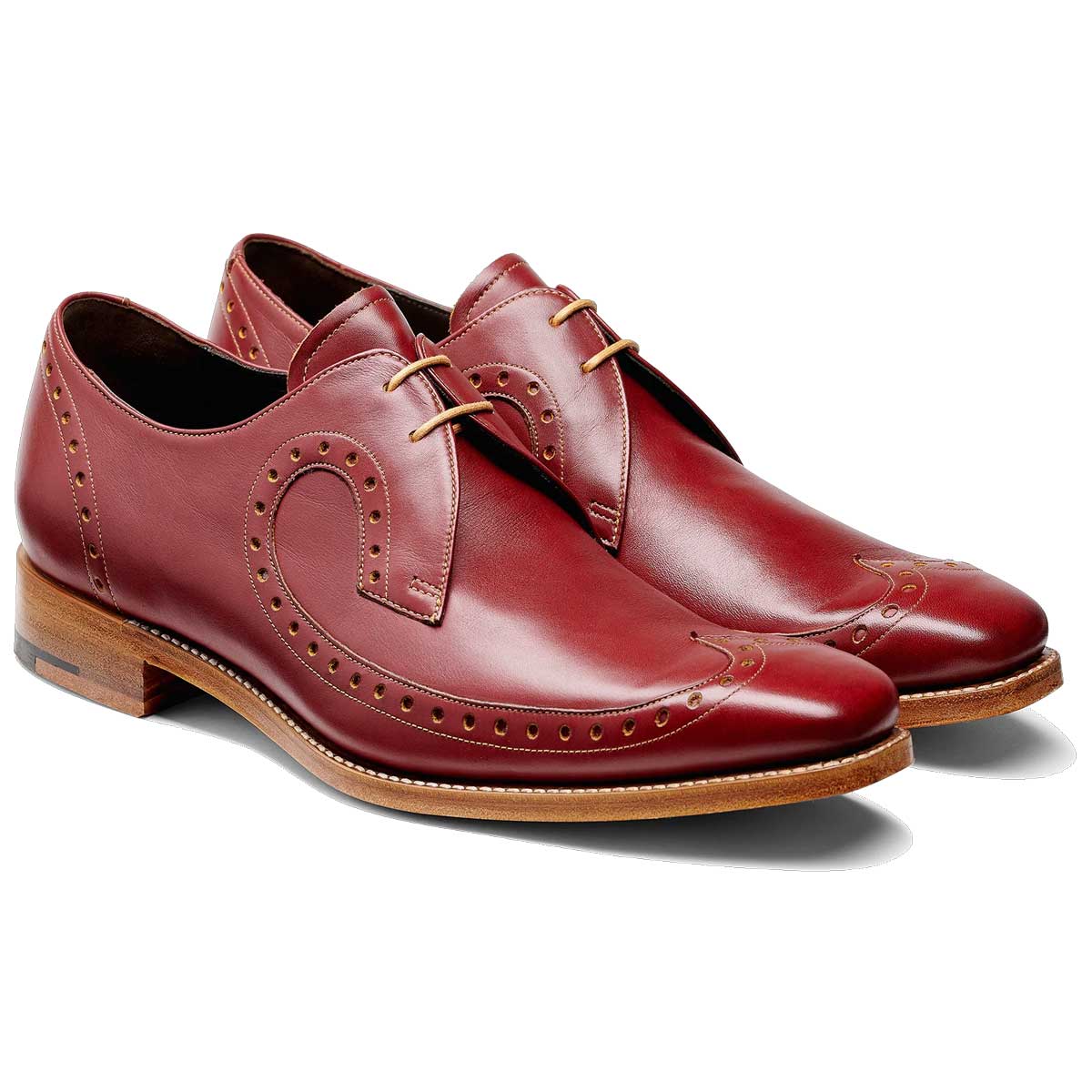 BARKER Woody Shoes - Mens Brogues - Rum & Mustard Calf - Image 2