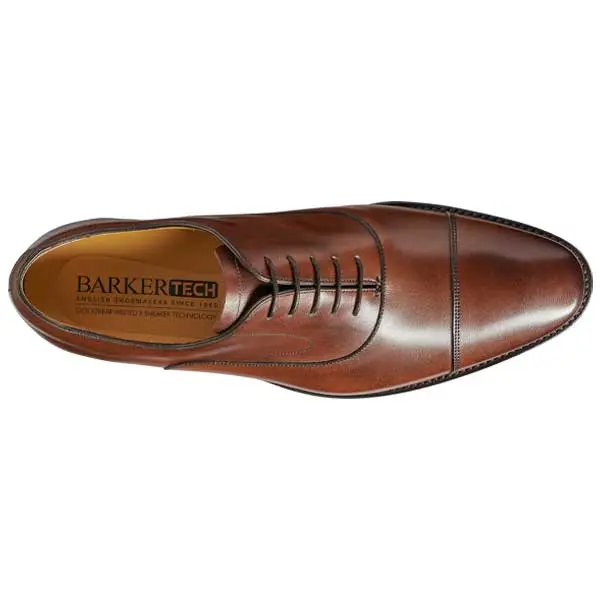 BARKER Wright Shoes - Mens Oxford Style - Walnut Calf - Image 3