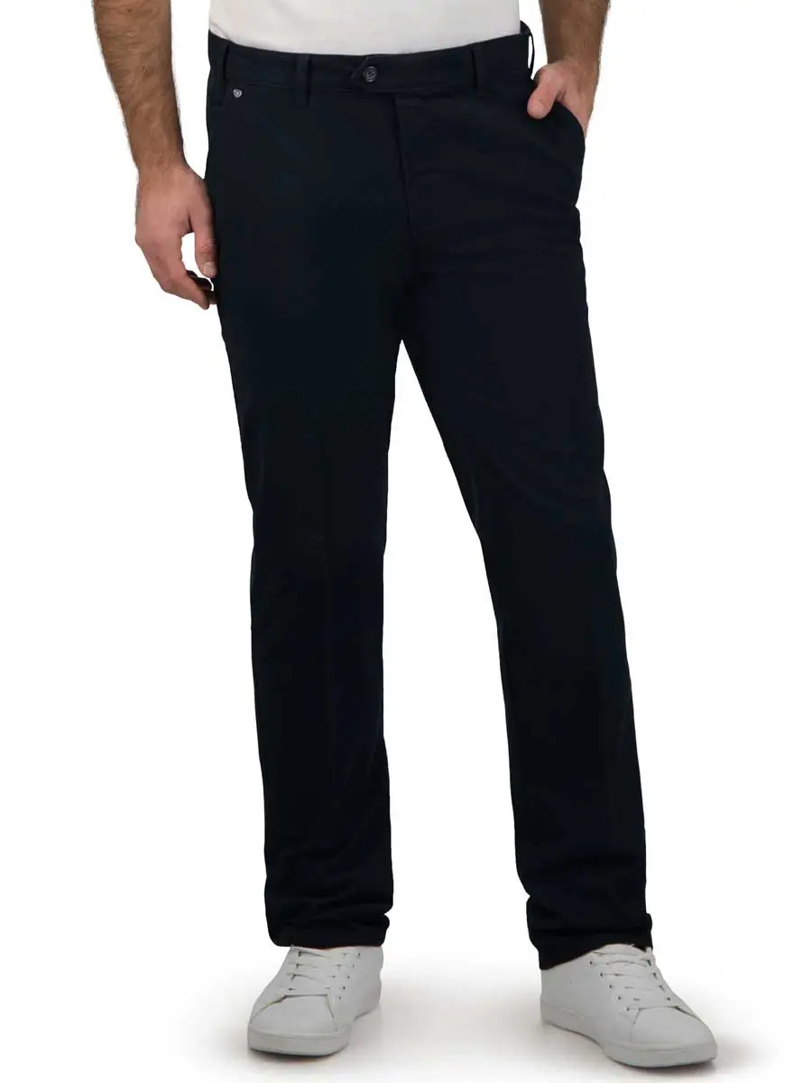 BRUHL Montana Trousers - Four Seasons Chinos - Navy - Image 3