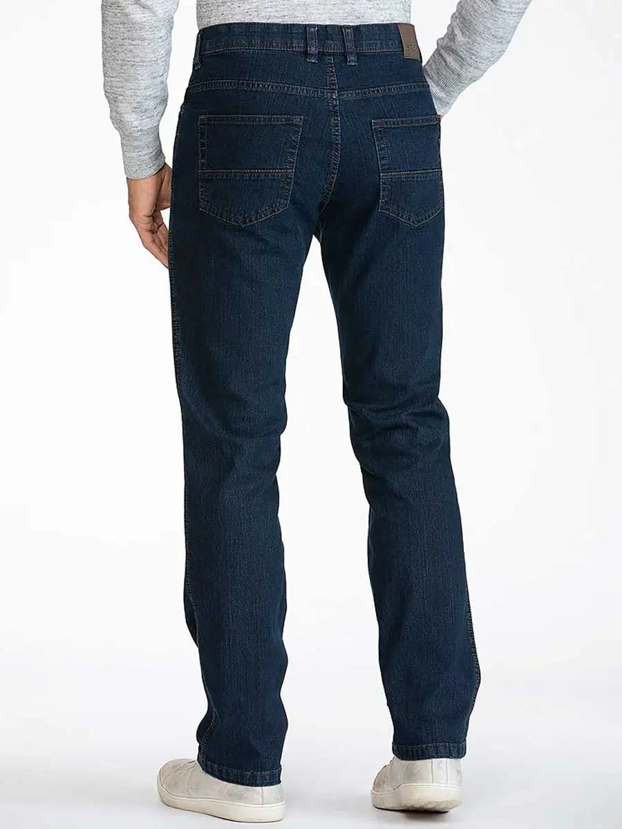 BRUHL Mens Genua III B Light Ring Denim Jeans - Dark Navy - Image 3
