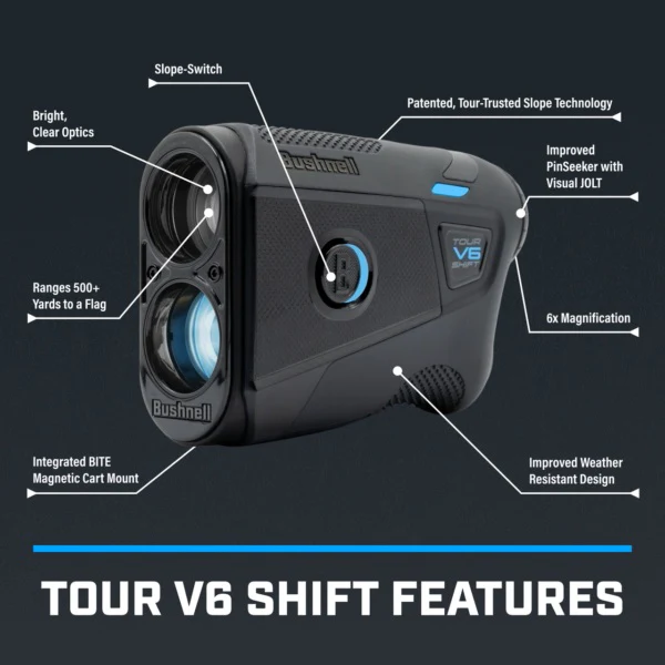 BUSHNELL Tour V6 Shift Golf Laser Rangefinder - Orange - Image 11