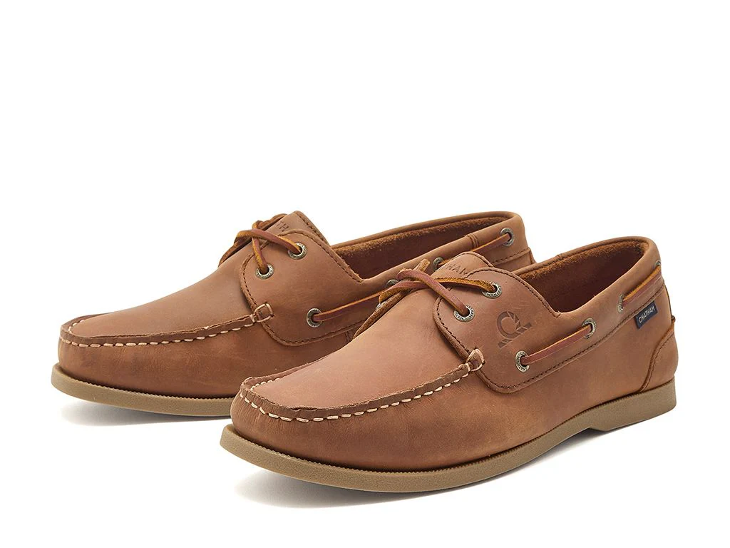 CHATHAM Galley II Leather Boat Shoes - Men's - Dark Tan - Image 2