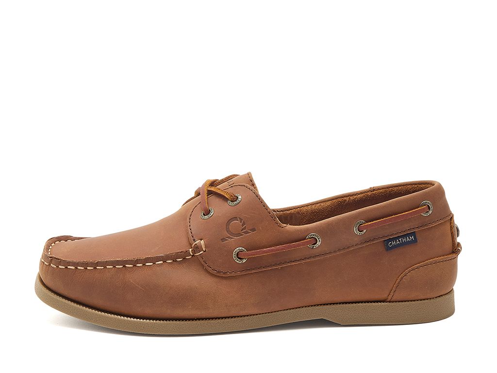 CHATHAM Galley II Leather Boat Shoes - Men's - Dark Tan - Image 4