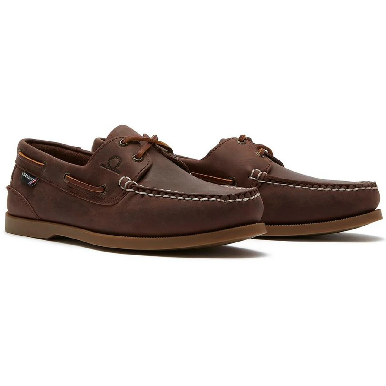 CHATHAM Mens Deck II G2 Leather Boat Shoes - Chocolate - Image 3