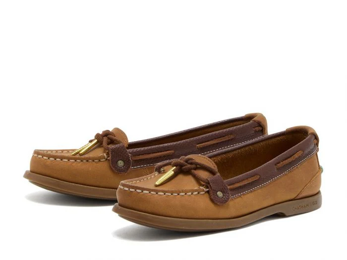 CHATHAM Rota G2 Leather Slip-On Boat Shoes - Women's - Walnut / Brown Snake - Image 4