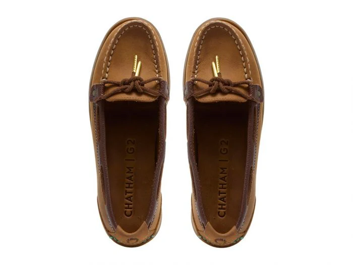 CHATHAM Rota G2 Leather Slip-On Boat Shoes - Women's - Walnut / Brown Snake - Image 6