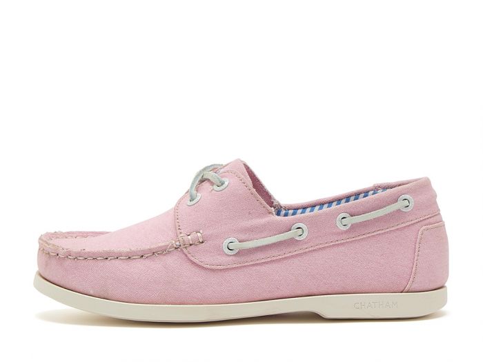 CHATHAM x JOULES Jetty Canvas Boat Shoes - Women's - Pink - Image 3