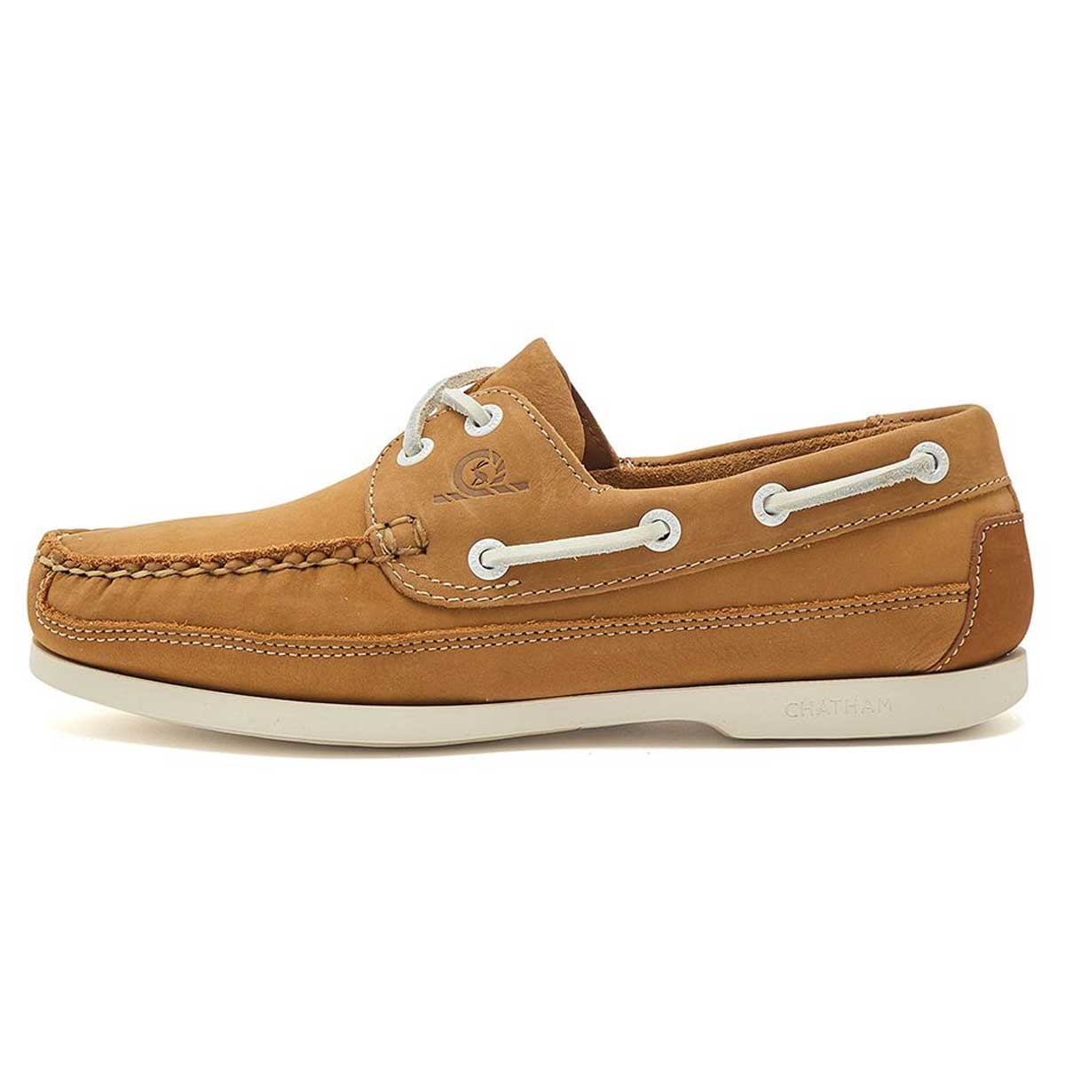 CHATHAM x JOULES Pier Premium Nubuck Boat Shoes - Women's - Tan - Image 3