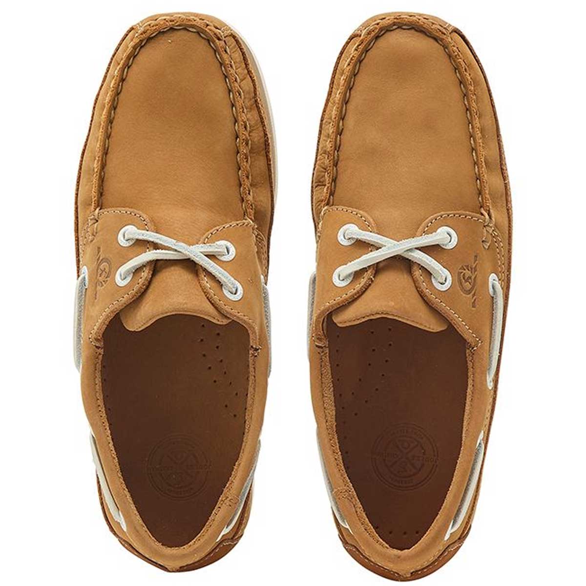 CHATHAM x JOULES Pier Premium Nubuck Boat Shoes - Women's - Tan - Image 4