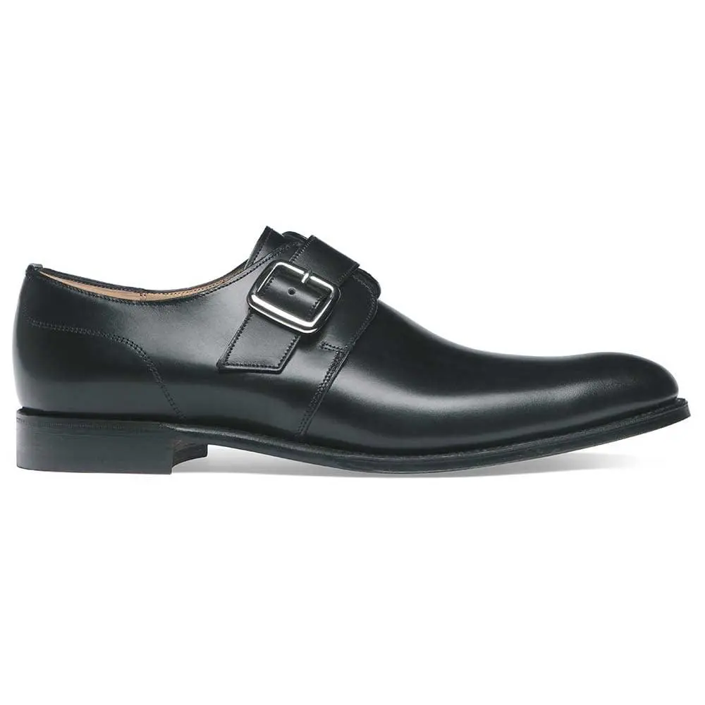 CHEANEY Moorgate Shoes - Single Buckle Monk Strap- Black Calf - Image 3
