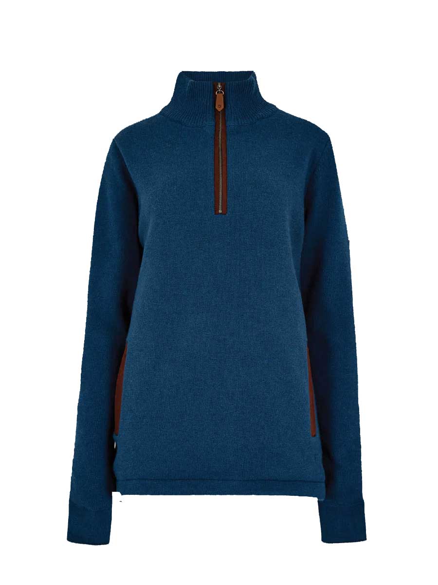 DUBARRY Morrisey Zip Neck Sweater - Women's - Peacock Blue - Image 3