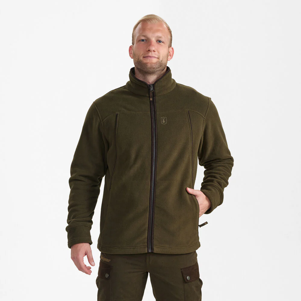 DEERHUNTER Eagle Fleece Jacket - Mens - Tarmac Green - Image 3