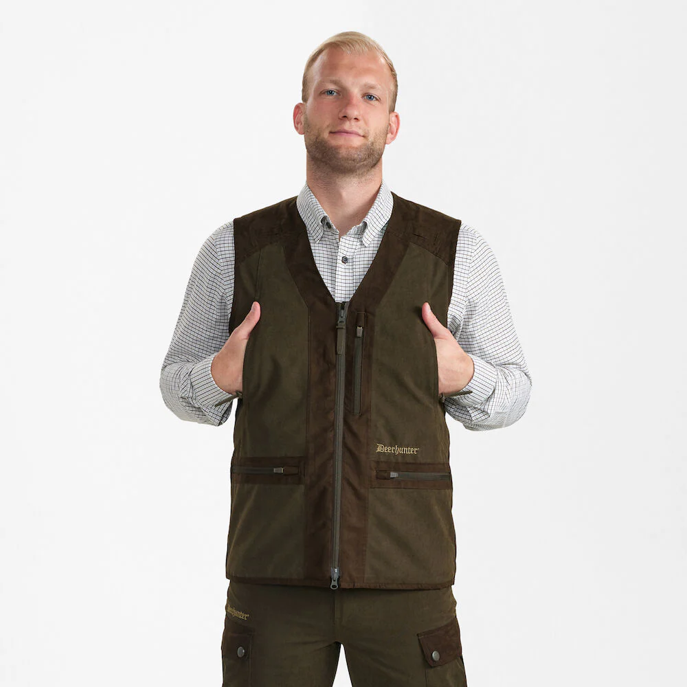 DEERHUNTER Eagle Waistcoat - Mens - Tarmac Green