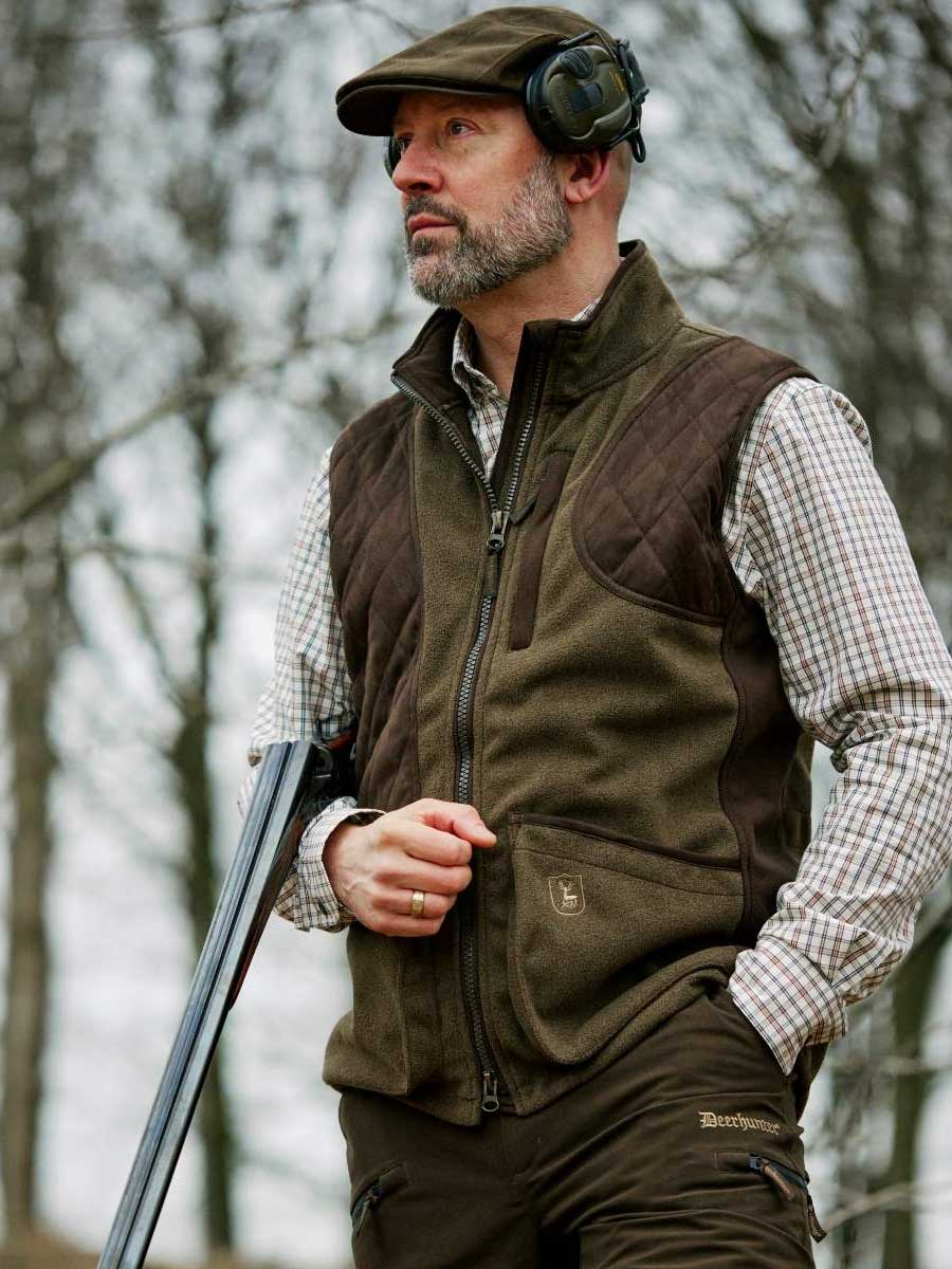 DEERHUNTER Gamekeeper Shooting Waistcoat - Mens - Graphite Green - Image 2