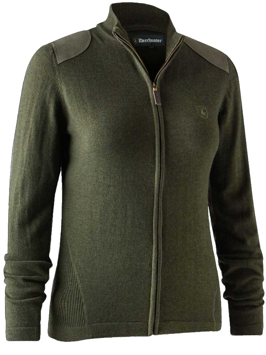 DEERHUNTER Lady Darlington Knit Cardigan - Green Melange - Image 4