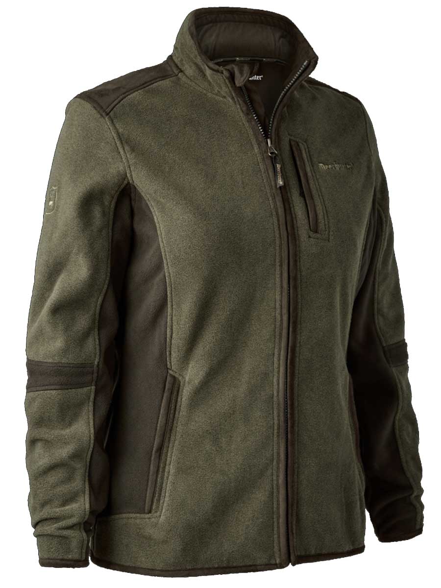 DEERHUNTER Lady Pam Bonded Fleece Jacket - Graphite Green - Image 2