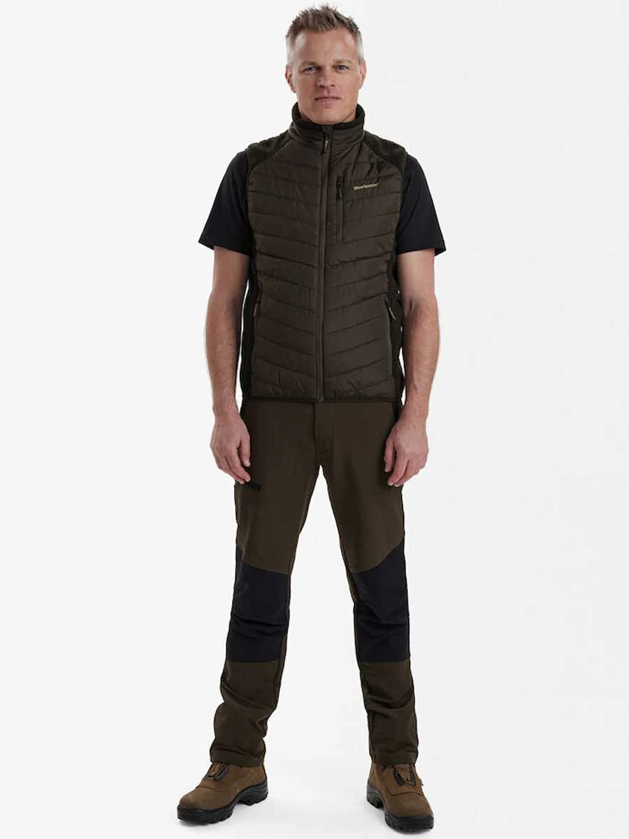 DEERHUNTER Moor Padded Waistcoat w.Knit - Mens - Brown Leaf - Image 4