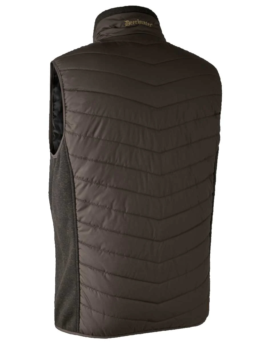 DEERHUNTER Moor Padded Waistcoat w.Knit - Mens - Brown Leaf - Image 5
