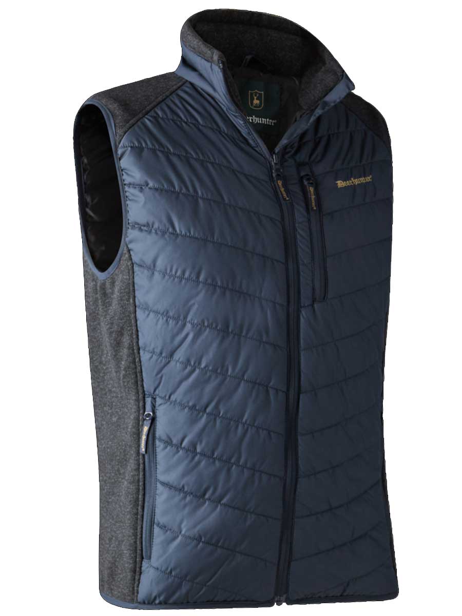 DEERHUNTER Moor Padded Waistcoat w.Knit - Mens - Dark Blue - Image 2