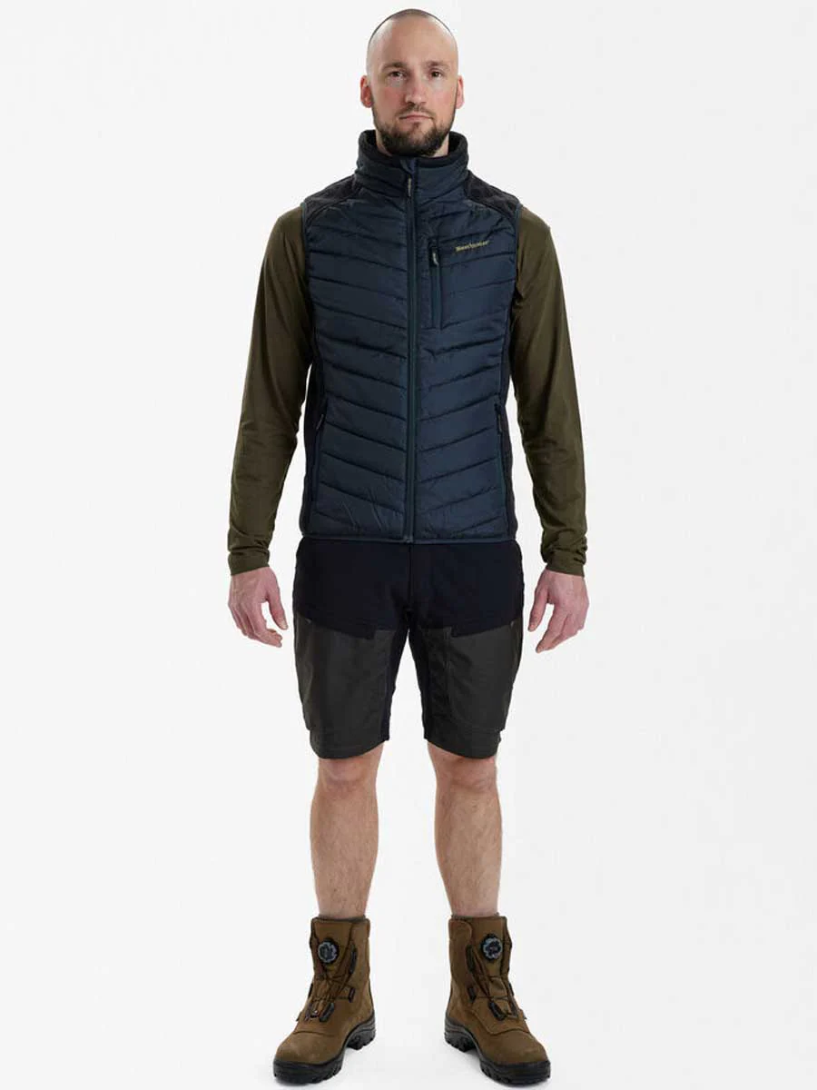 DEERHUNTER Moor Padded Waistcoat w.Knit - Mens - Dark Blue - Image 4