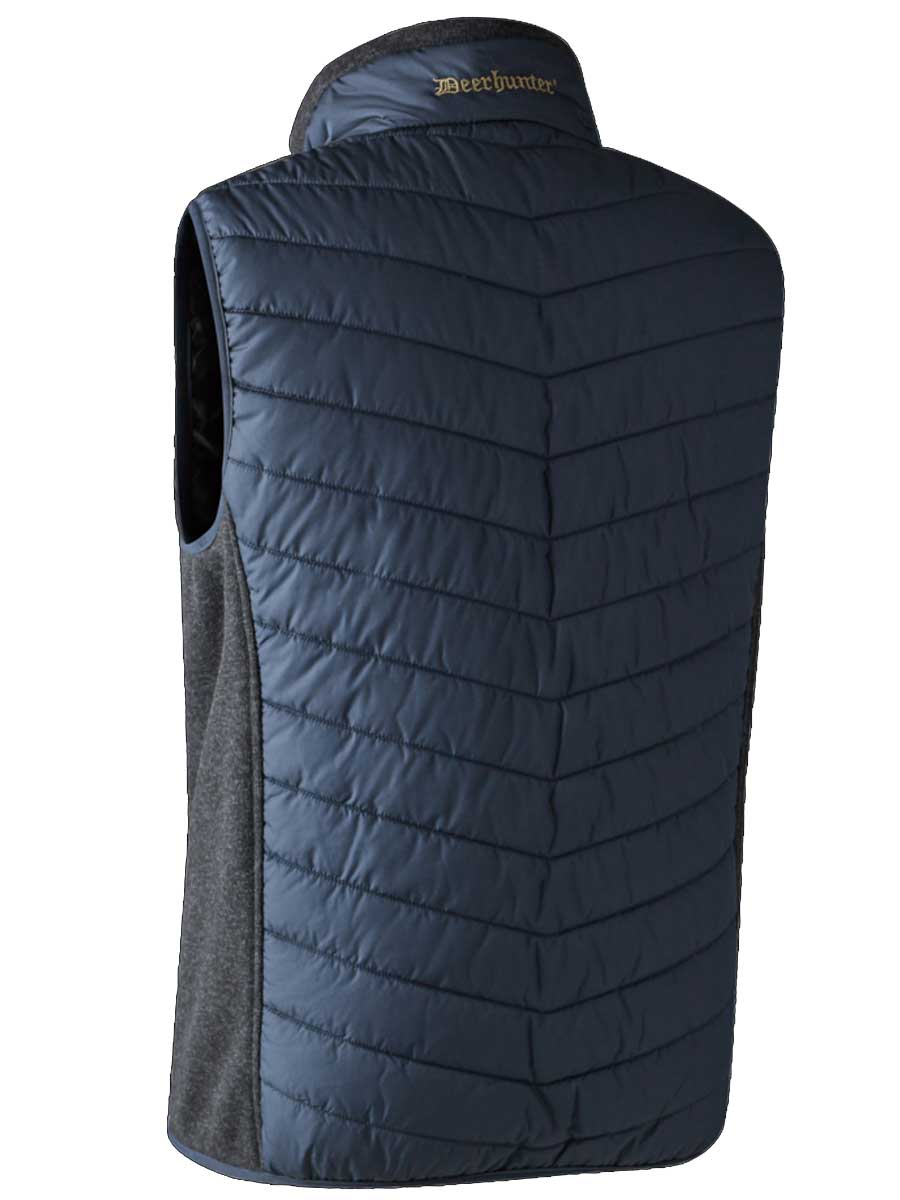 DEERHUNTER Moor Padded Waistcoat w.Knit - Mens - Dark Blue - Image 5