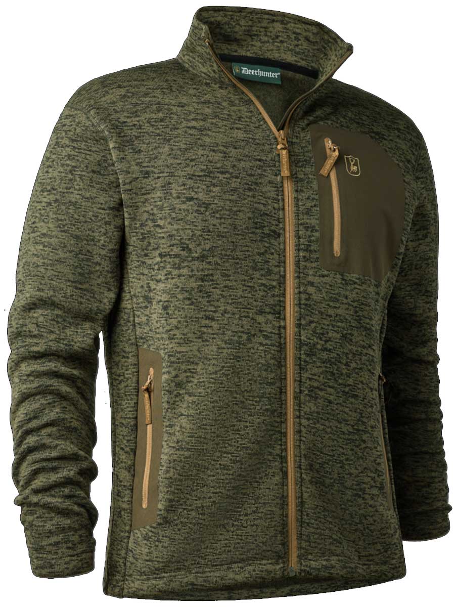 DEERHUNTER Sarek Knitted Jacket - Men's - Olive Night Melange - Image 2