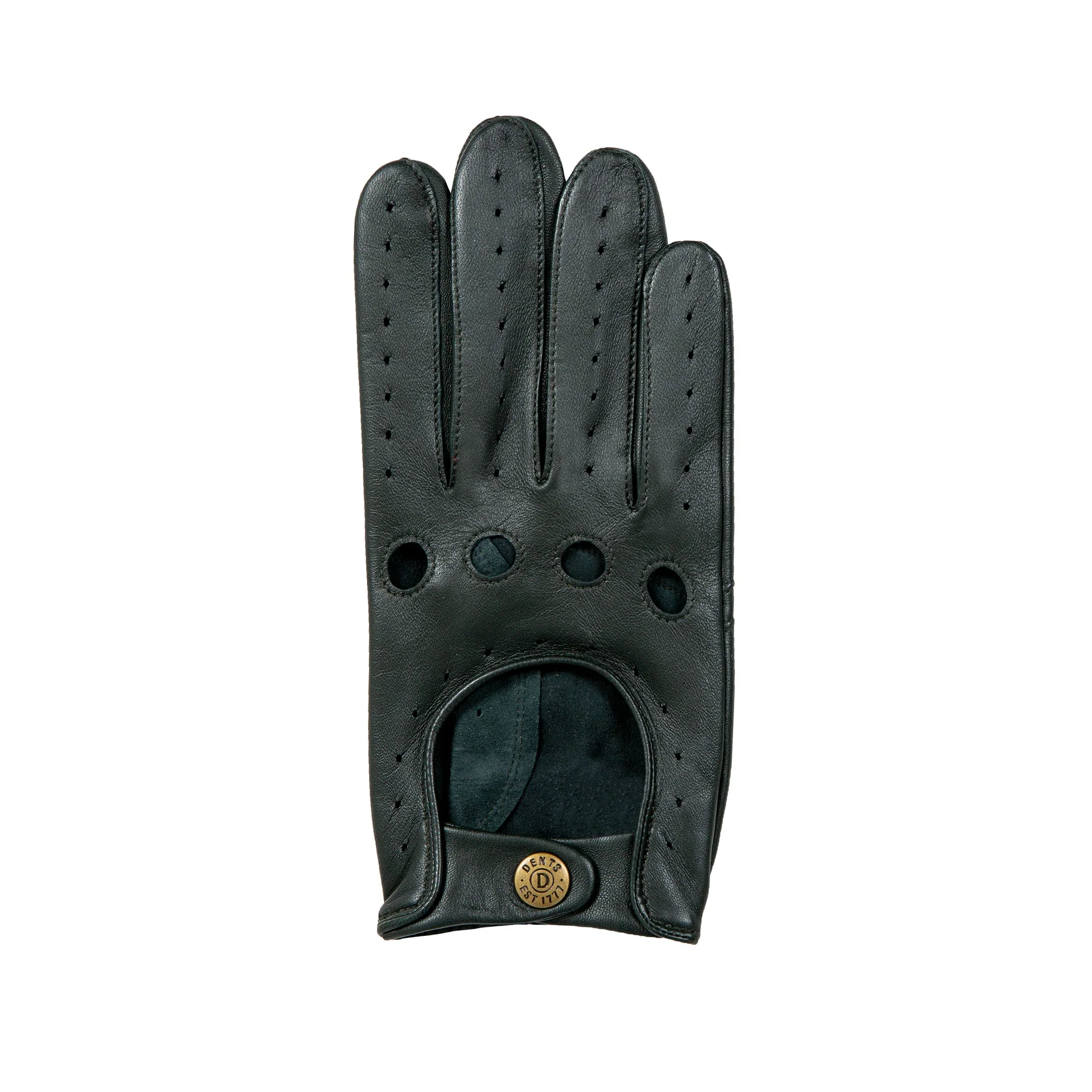 DENTS Delta Men's Classic Leather Driving Gloves - British Racing Green - Image 4