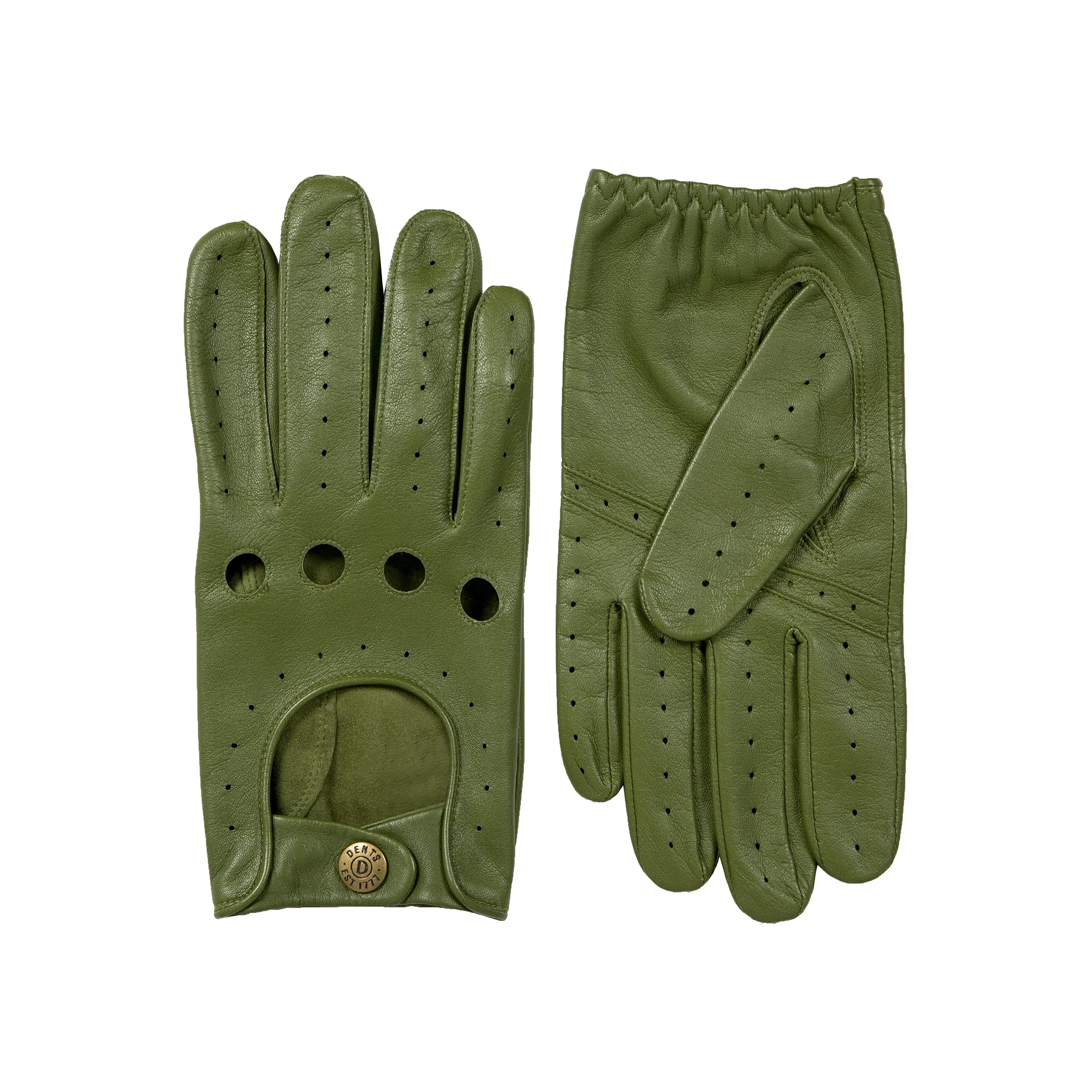 DENTS Delta Men's Classic Leather Driving Gloves - Lincoln Green - Image 5