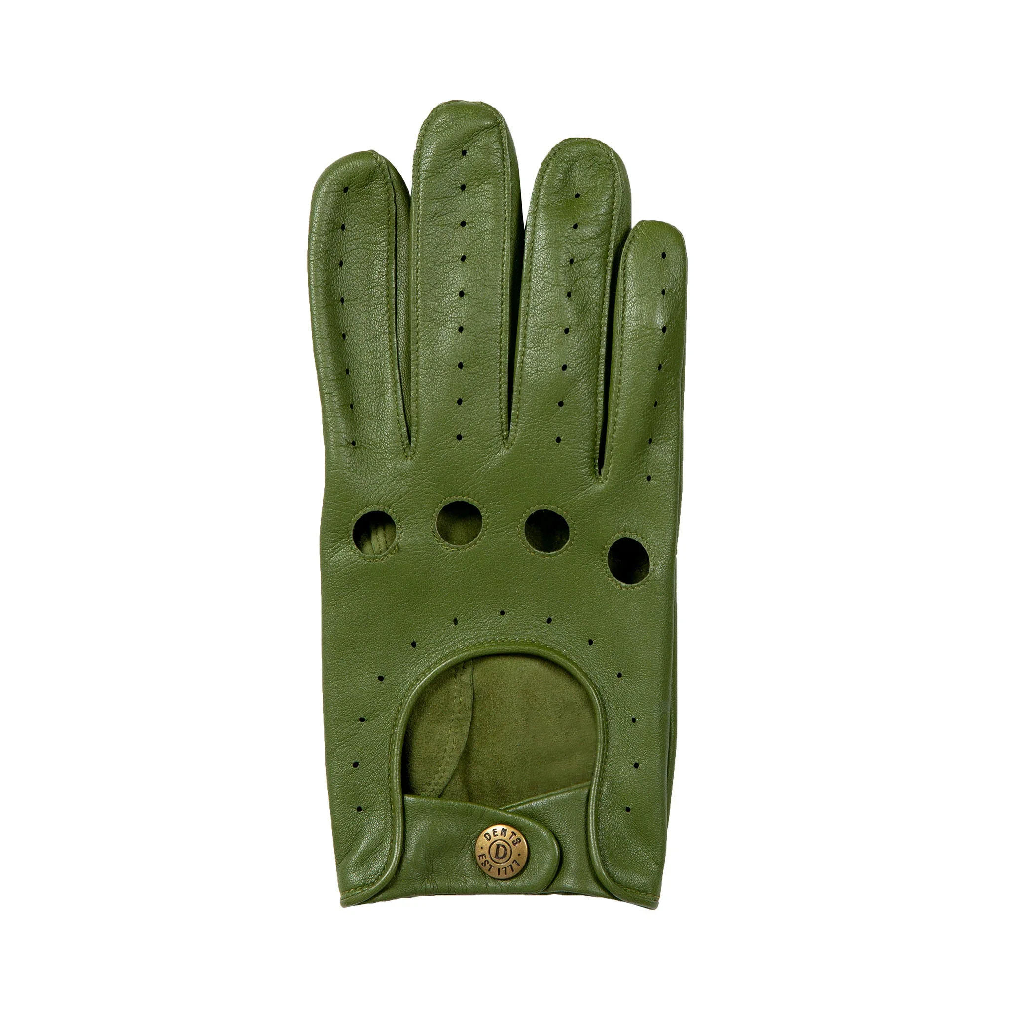 DENTS Delta Men's Classic Leather Driving Gloves - Lincoln Green - Image 6