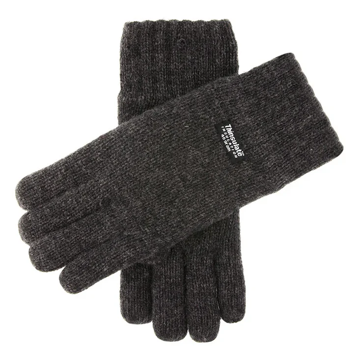 DENTS Durham Men’s Thinsulate-Lined Knitted Gloves – Charcoal
