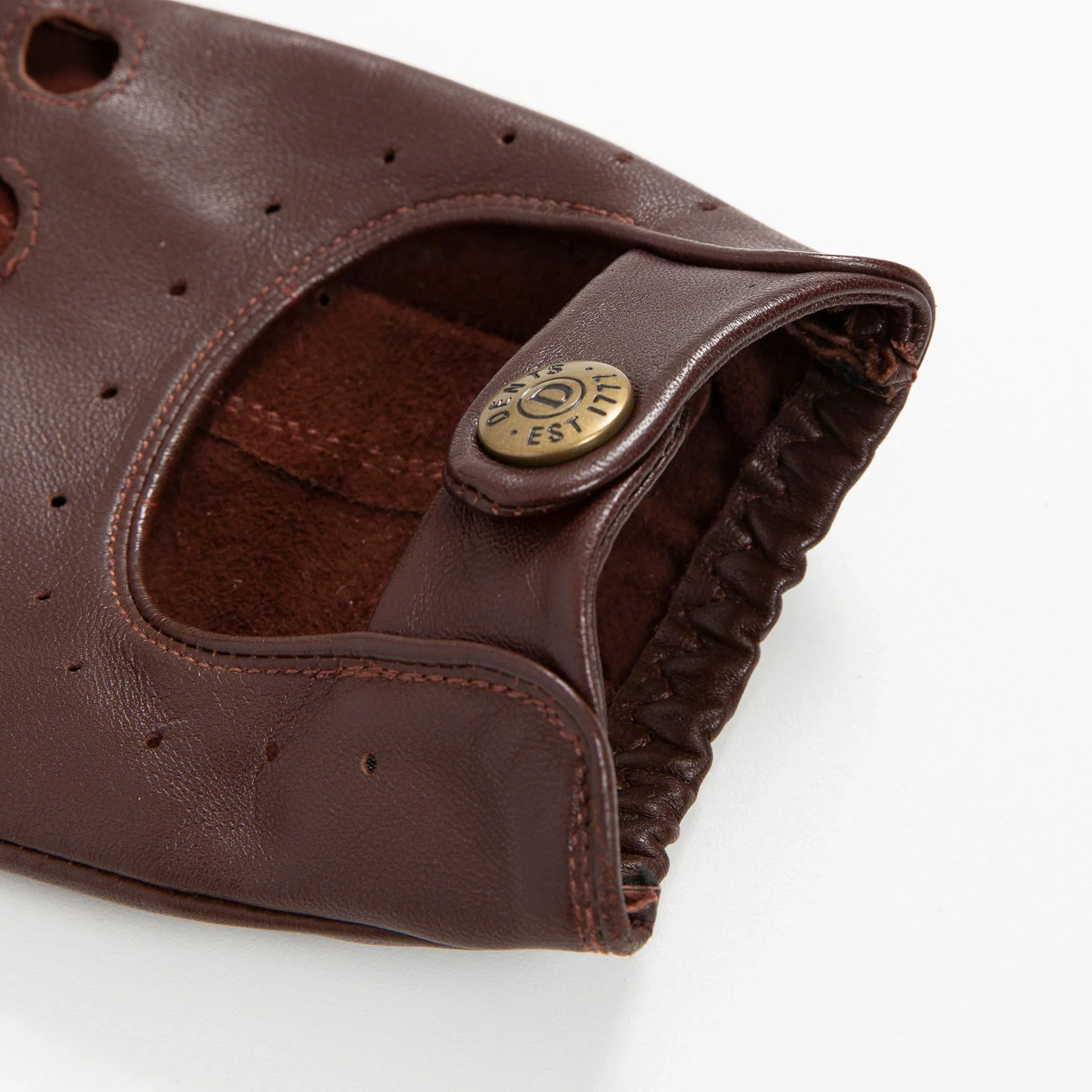 DENTS Delta Men's Classic Leather Driving Gloves - English Tan - Image 2