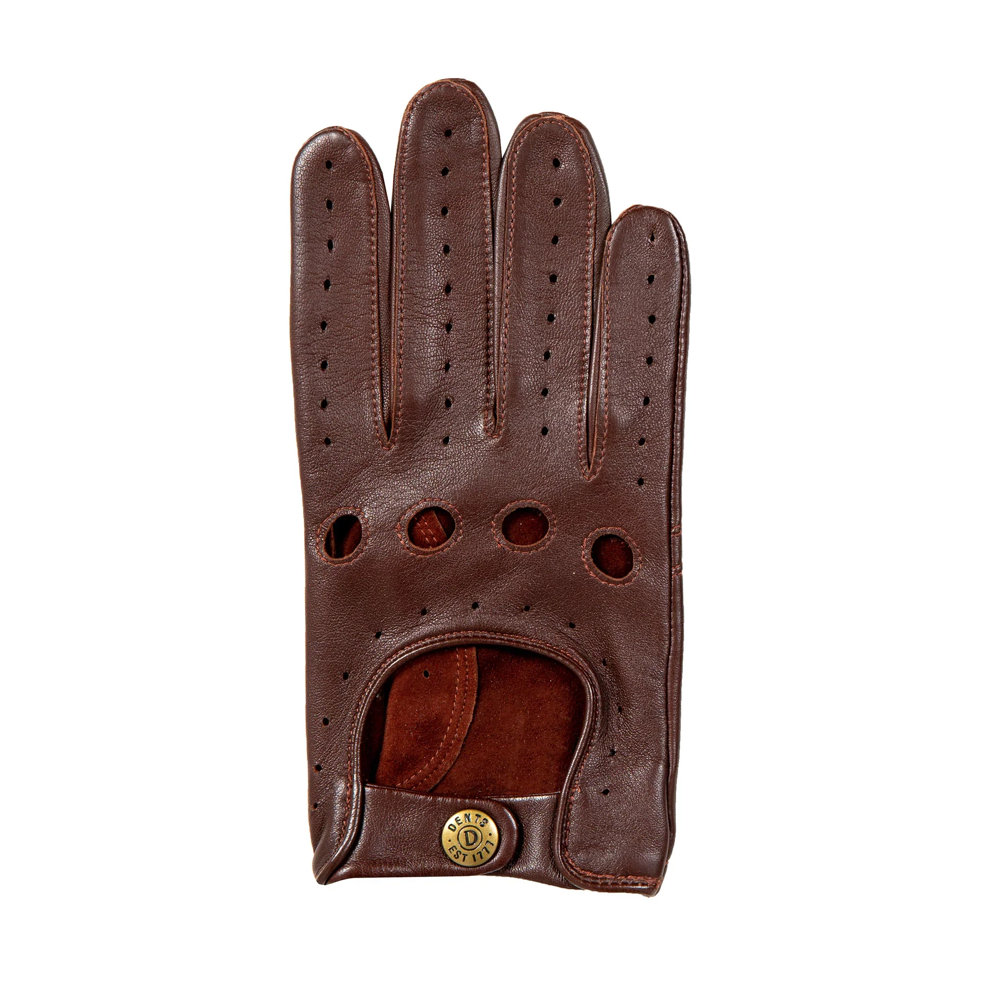 DENTS Delta Men's Classic Leather Driving Gloves - English Tan - Image 5