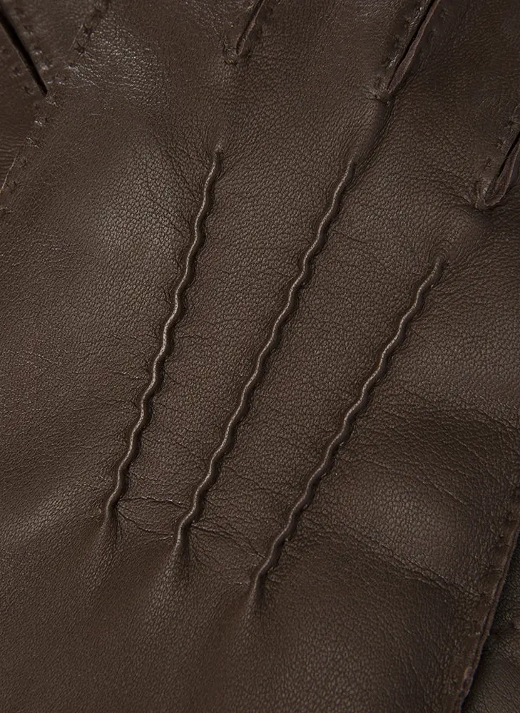DENTS Shaftesbury Touchscreen Cashmere-Lined Leather Gloves - Mens - Brown - Image 3