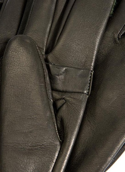 DENTS Royale Heritage Silk-Lined Leather Shooting Gloves - Mens - Olive - Image 2