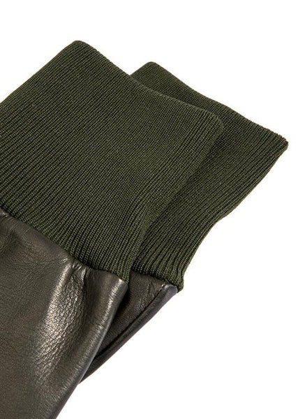 DENTS Royale Heritage Silk-Lined Leather Shooting Gloves - Mens - Olive - Image 4
