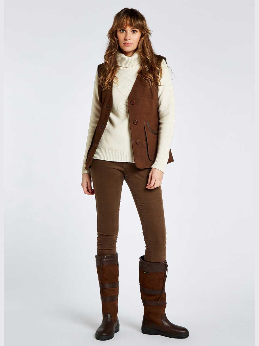 DUBARRY Allendale Leather Gilet - Women's - Walnut - Image 4