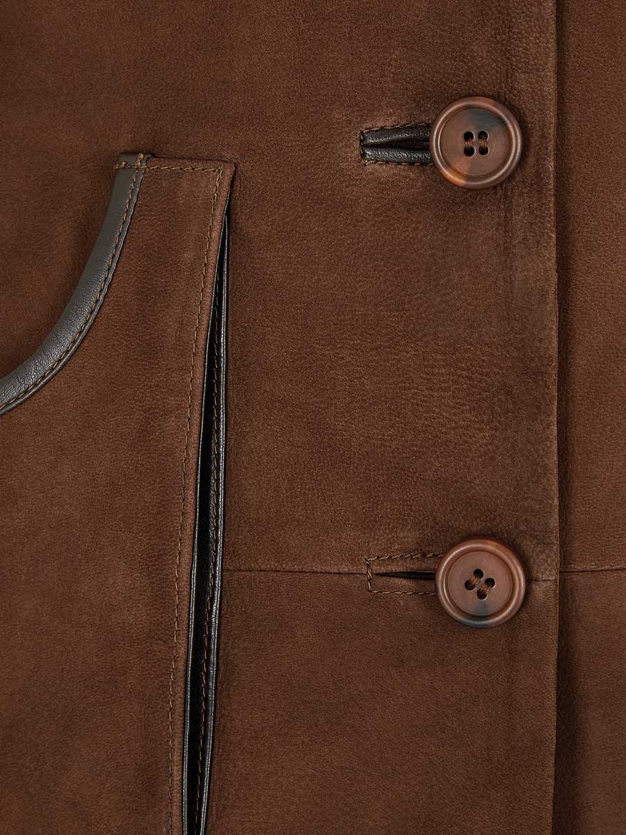 DUBARRY Allendale Leather Gilet - Women's - Walnut - Image 7