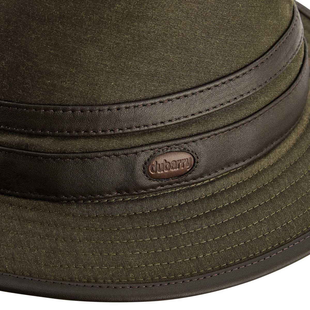 DUBARRY Butler Fedora Style Waterproof Hat - Dark Olive - Image 3