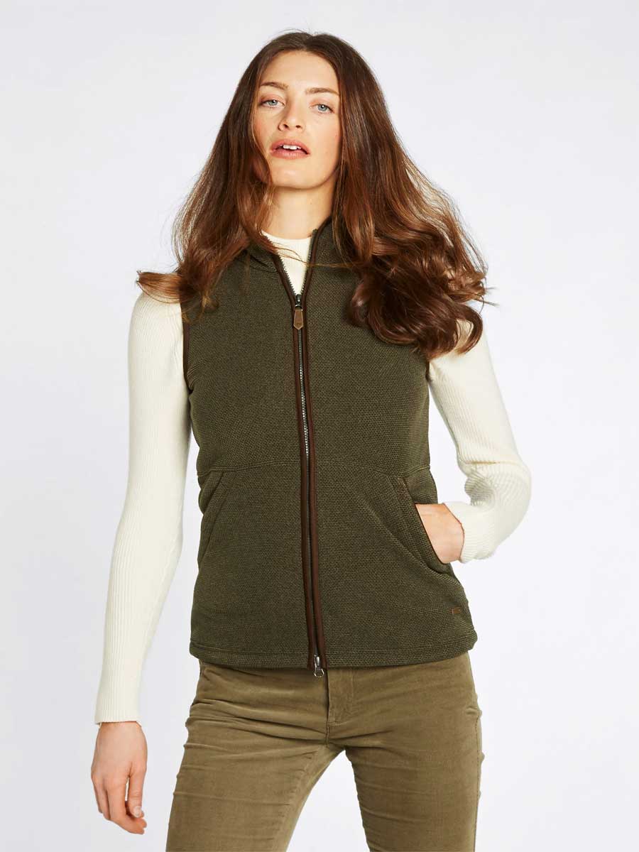 DUBARRY Carbury Fleece Gilet - Womens - Olive - Image 2